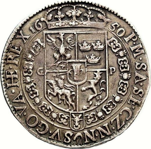 Реверс монеты - Талер 1650 года GP "Тип 1649-1650" - цена серебряной монеты - Польша, Ян II Казимир