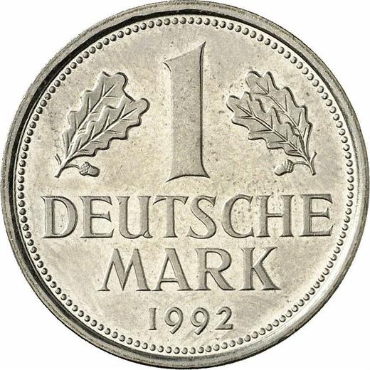 Obverse 1 Mark 1992 F -  Coin Value - Germany, FRG