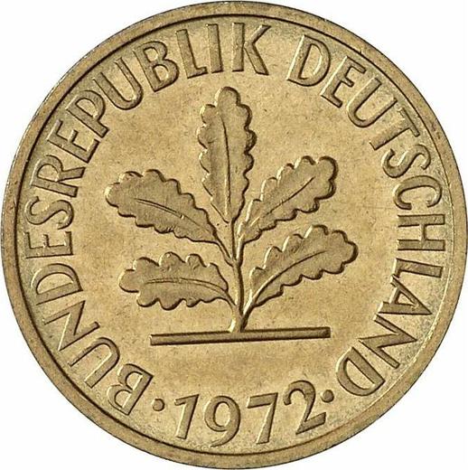 Reverso 5 Pfennige 1972 G - valor de la moneda  - Alemania, RFA