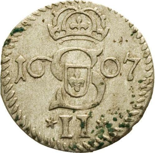 Awers monety - Dwudenar 1607 "Litwa" - cena srebrnej monety - Polska, Zygmunt III