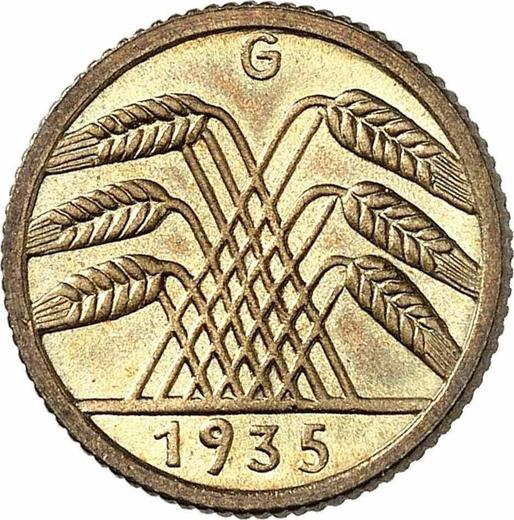 Reverso 5 Reichspfennigs 1935 G - valor de la moneda  - Alemania, República de Weimar