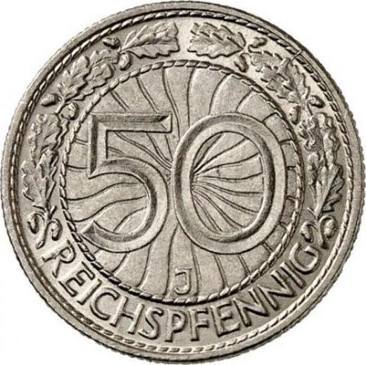 Reverse 50 Reichspfennig 1935 J -  Coin Value - Germany, Weimar Republic