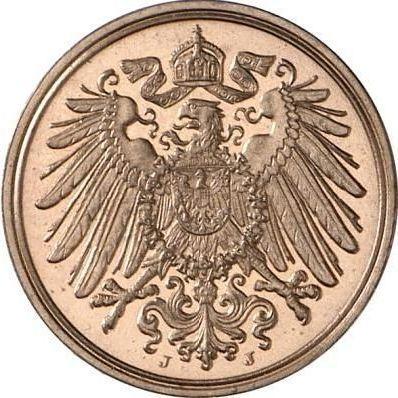 Reverso 1 Pfennig 1909 J "Tipo 1890-1916" - valor de la moneda  - Alemania, Imperio alemán