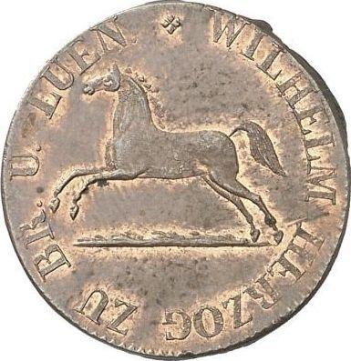 Аверс монеты - 1 пфенниг 1831 года CvC - цена  монеты - Брауншвейг-Вольфенбюттель, Вильгельм