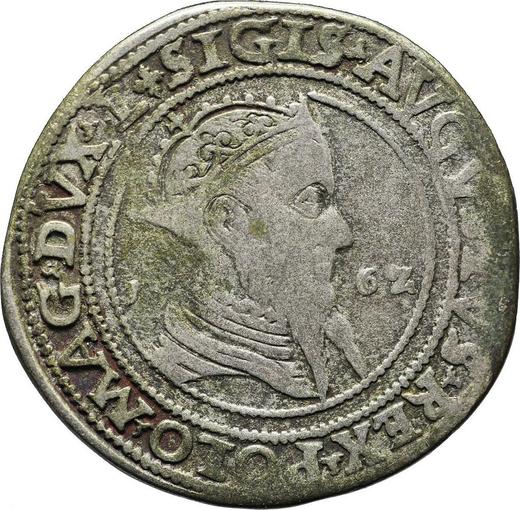 Anverso Szostak (6 groszy) 1562 "Lituania" - valor de la moneda de plata - Polonia, Segismundo II Augusto