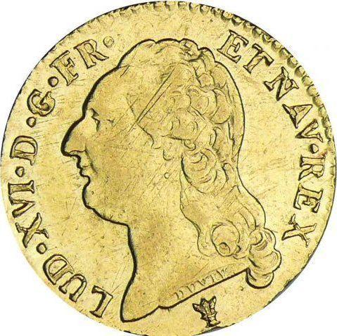 Аверс монеты - Луидор 1789 года I Лимож - цена золотой монеты - Франция, Людовик XVI