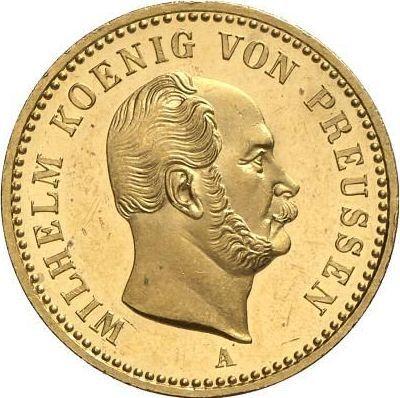 Аверс монеты - 1 крона 1861 года A - цена золотой монеты - Пруссия, Вильгельм I