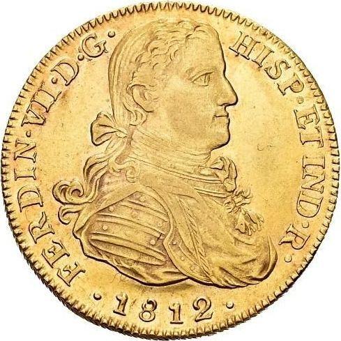 Anverso 8 escudos 1812 Mo JJ - valor de la moneda de oro - México, Fernando VII