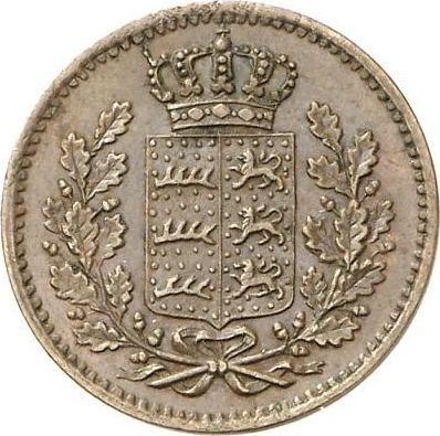 Anverso 1/4 Kreuzer 1853 - valor de la moneda  - Wurtemberg, Guillermo I