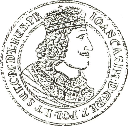 Аверс монеты - Талер 1649 года GR "Торунь" - цена серебряной монеты - Польша, Ян II Казимир