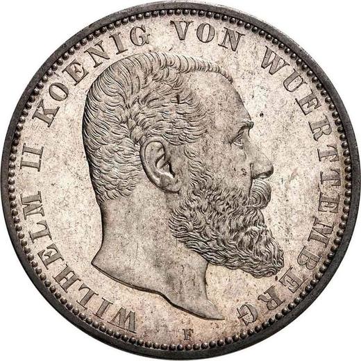 Аверс монеты - 5 марок 1899 года F "Вюртемберг" - цена серебряной монеты - Германия, Германская Империя
