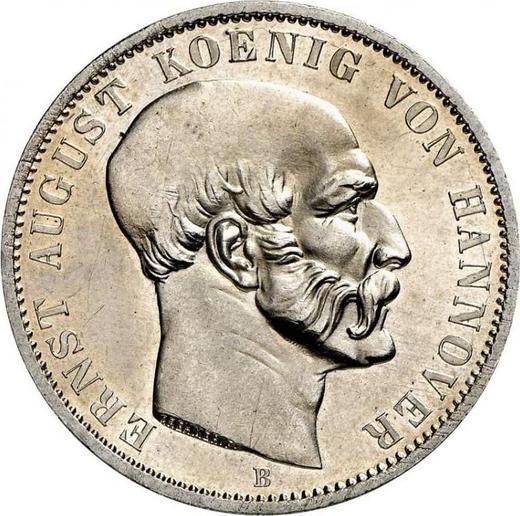Аверс монеты - Талер 1848 года B "Тип 1848-1851" - цена серебряной монеты - Ганновер, Эрнст Август