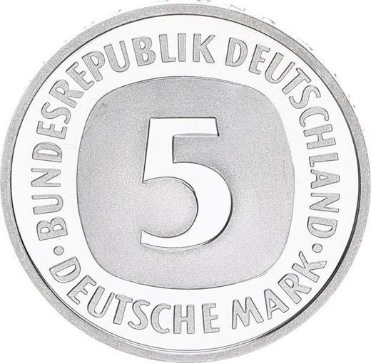 Anverso 5 marcos 1990 D - valor de la moneda  - Alemania, RFA