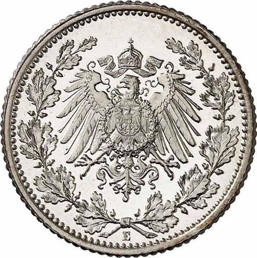 Реверс монеты - 1/2 марки 1912 года E "Тип 1905-1919" - цена серебряной монеты - Германия, Германская Империя