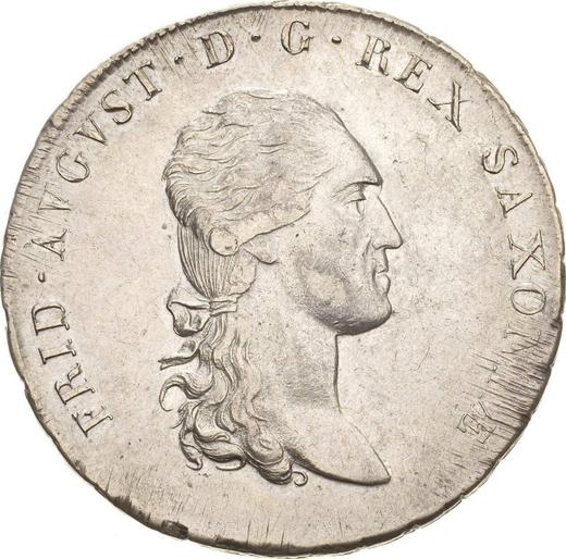 Obverse Thaler 1813 S.G.H. "Mining" - Silver Coin Value - Saxony-Albertine, Frederick Augustus I