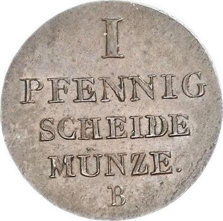 Реверс монеты - 1 пфенниг 1833 года B - цена  монеты - Ганновер, Вильгельм IV