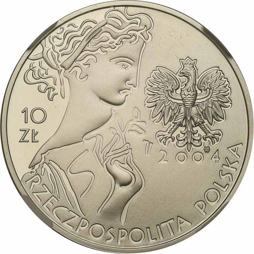Anverso 10 eslotis 2004 MW AN "Juegos de la XXVIII Olimpiada de Atenas 2004" Esgrima - valor de la moneda de plata - Polonia, República moderna