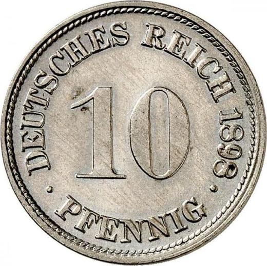 Аверс монеты - 10 пфеннигов 1898 года D "Тип 1890-1916" - цена  монеты - Германия, Германская Империя