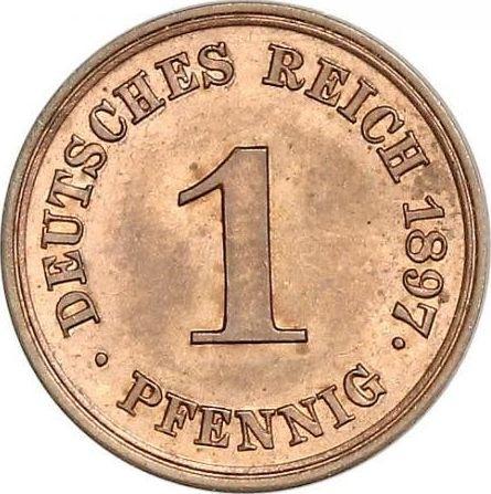 Obverse 1 Pfennig 1897 E "Type 1890-1916" -  Coin Value - Germany, German Empire