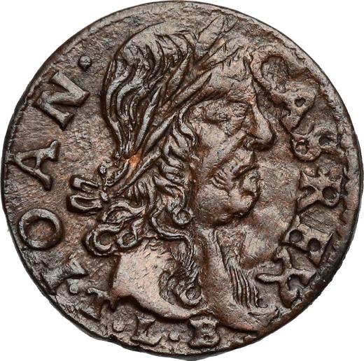 Anverso Szeląg 1663 TLB "Boratynka de corona" - valor de la moneda  - Polonia, Juan II Casimiro