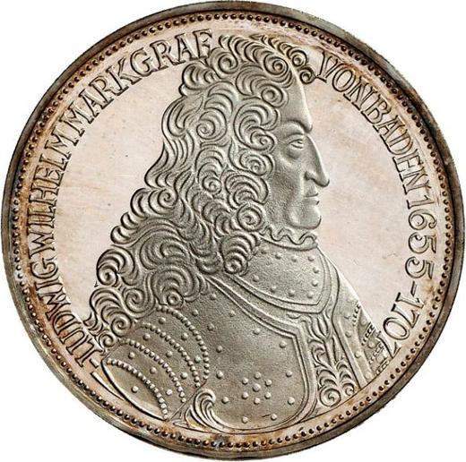 Аверс монеты - 5 марок 1955 года G "Маркграф Баденский" - цена серебряной монеты - Германия, ФРГ