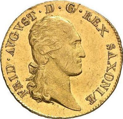 Awers monety - 5 talarów 1808 S.G.H. - cena złotej monety - Saksonia, Fryderyk August I