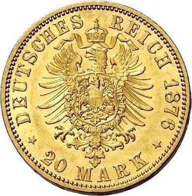 Реверс монеты - 20 марок 1876 года A "Пруссия" - цена золотой монеты - Германия, Германская Империя