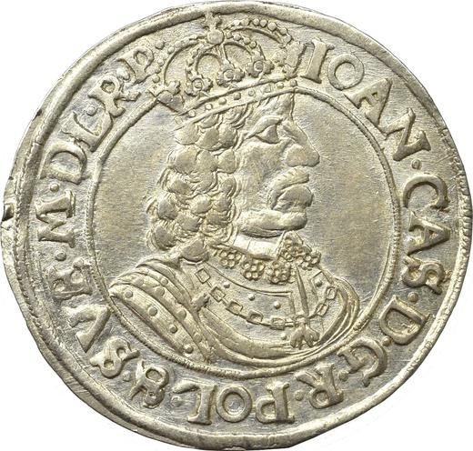 Anverso Ort (18 groszy) 1662 HDL "Toruń" - valor de la moneda de plata - Polonia, Juan II Casimiro