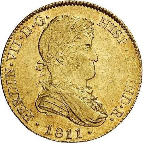 Obverse 8 Escudos 1811 c CI - Gold Coin Value - Spain, Ferdinand VII