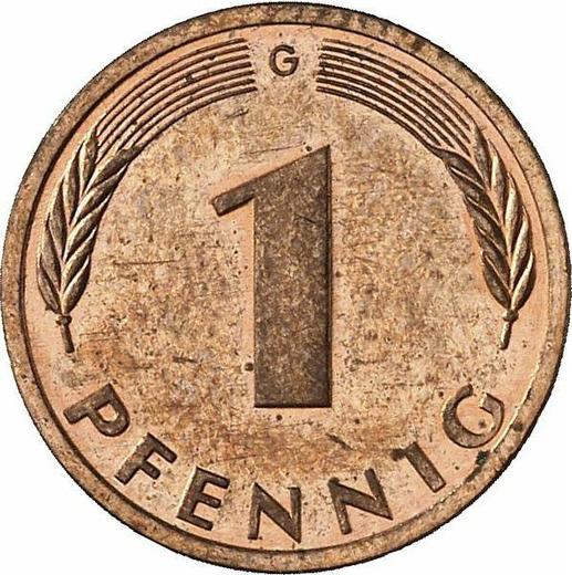 Аверс монеты - 1 пфенниг 1995 года G - цена  монеты - Германия, ФРГ