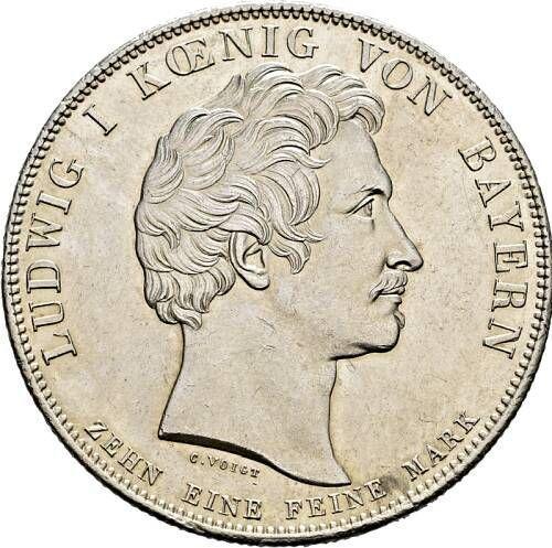 Аверс монеты - Талер 1827 года "Основание ордена Терезии" - цена серебряной монеты - Бавария, Людвиг I