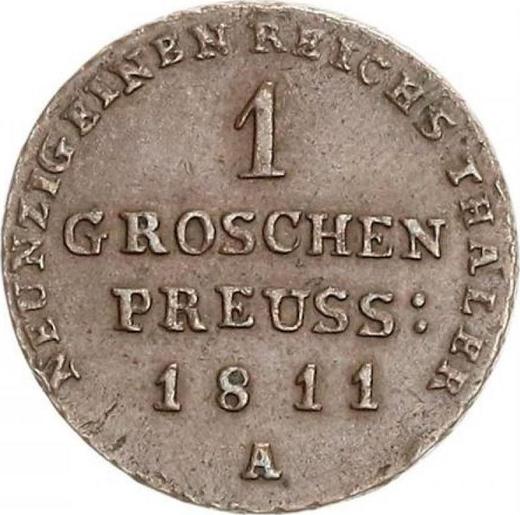 Реверс монеты - Грош 1811 года A - цена  монеты - Пруссия, Фридрих Вильгельм III