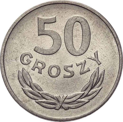 Reverso 50 groszy 1949 Aluminio - valor de la moneda  - Polonia, República Popular