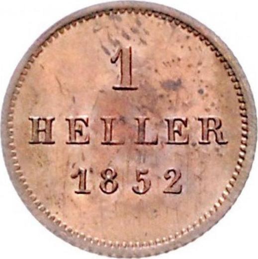 Reverso Heller 1852 - valor de la moneda  - Baviera, Maximilian II