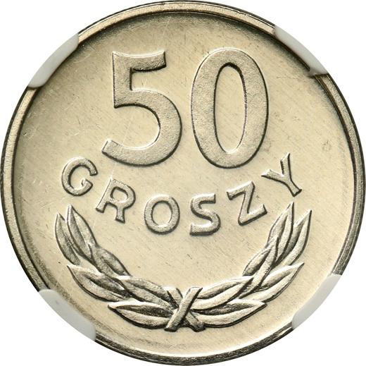Реверс монеты - 50 грошей 1985 года MW - цена  монеты - Польша, Народная Республика