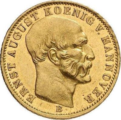 Anverso 5 táleros 1851 B - valor de la moneda de oro - Hannover, Ernesto Augusto 