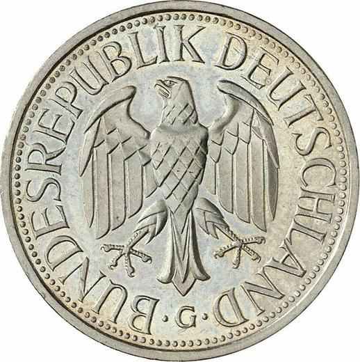 Reverse 1 Mark 1986 G -  Coin Value - Germany, FRG