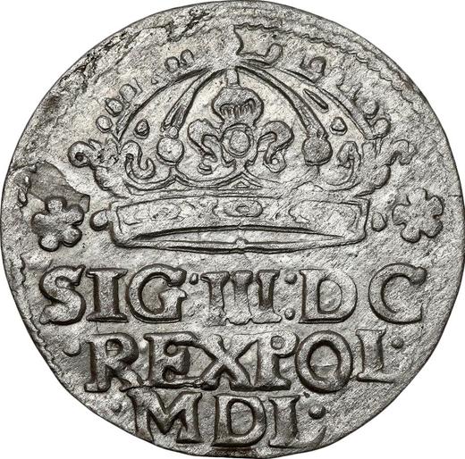 Аверс монеты - 1 грош 1616 года - цена серебряной монеты - Польша, Сигизмунд III Ваза
