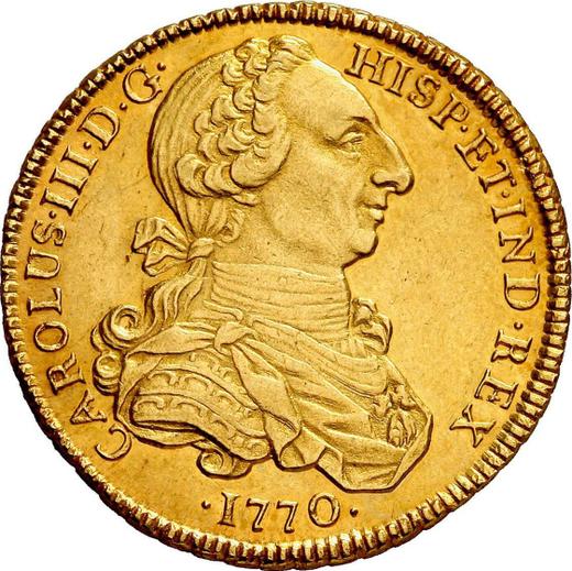 Obverse 4 Escudos 1770 LM JM - Peru, Charles III
