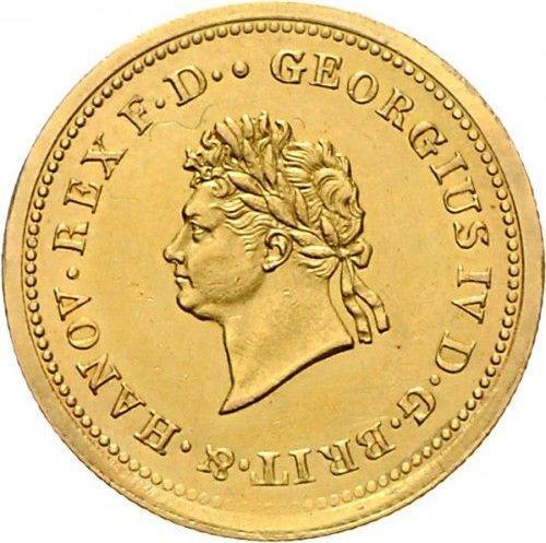 Awers monety - 10 talarów 1828 B - cena złotej monety - Hanower, Jerzy IV