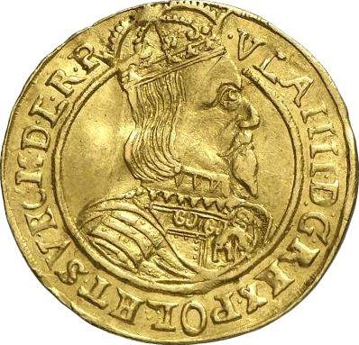 Аверс монеты - Дукат 1633 года II "Торунь" - цена золотой монеты - Польша, Владислав IV