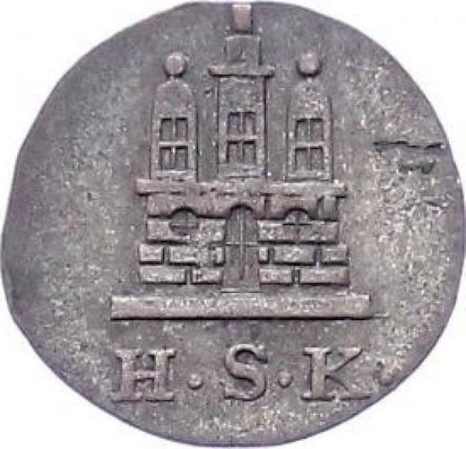 Аверс монеты - Дрейлинг (3 пфеннига) 1833 года H.S.K. - цена  монеты - Гамбург, Вольный город