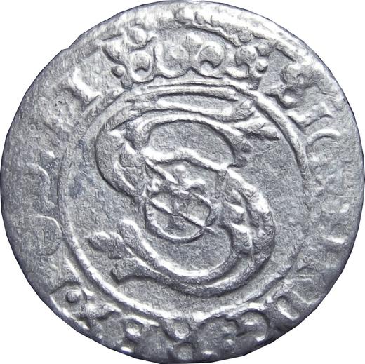Аверс монеты - Шеляг 1603 года "Рига" - цена серебряной монеты - Польша, Сигизмунд III Ваза