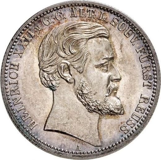 Аверс монеты - 2 марки 1892 года A "Рейсс-Грейц" - цена серебряной монеты - Германия, Германская Империя