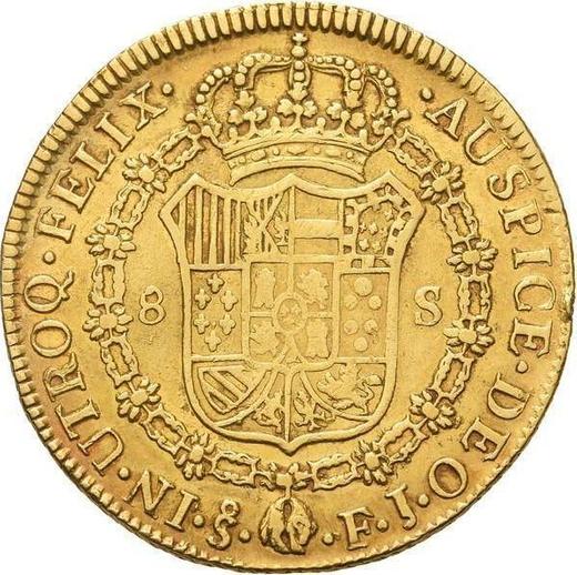 Reverso 8 escudos 1816 So FJ - valor de la moneda de oro - Chile, Fernando VII