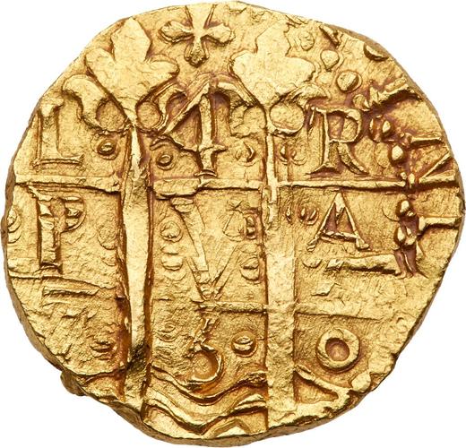 Реверс монеты - 4 эскудо 1750 года L R - цена золотой монеты - Перу, Фердинанд VI