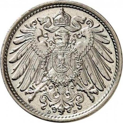 Реверс монеты - 10 пфеннигов 1896 года D "Тип 1890-1916" - цена  монеты - Германия, Германская Империя