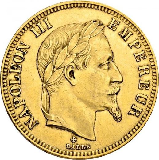 Obverse 100 Francs 1862 BB "Type 1862-1870" Strasbourg - France, Napoleon III