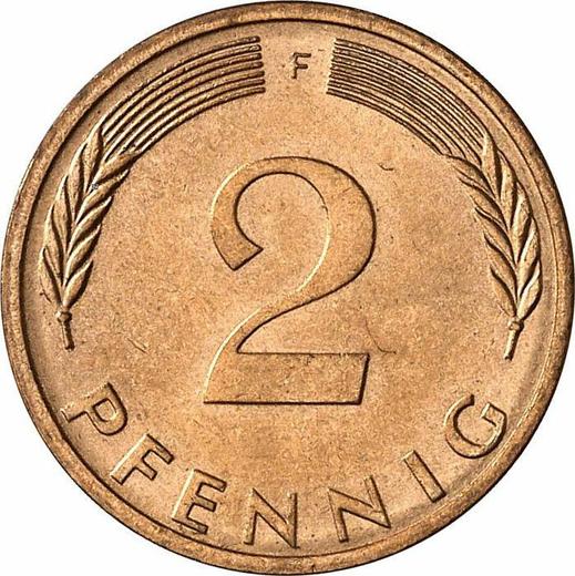 Obverse 2 Pfennig 1974 F -  Coin Value - Germany, FRG