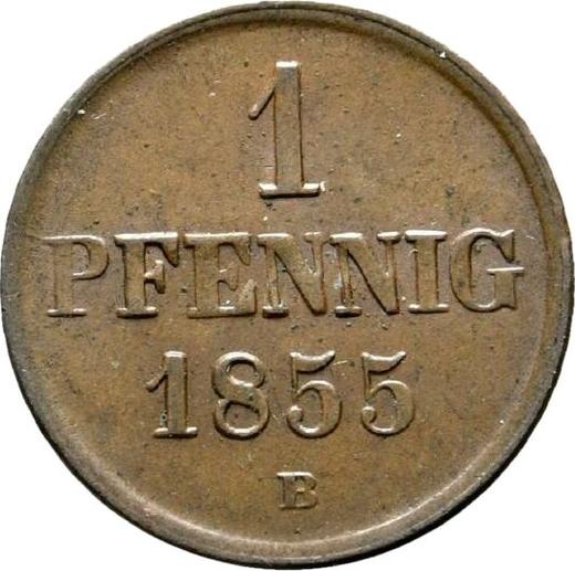 Rewers monety - 1 fenig 1855 B - cena  monety - Brunszwik-Wolfenbüttel, Wilhelm